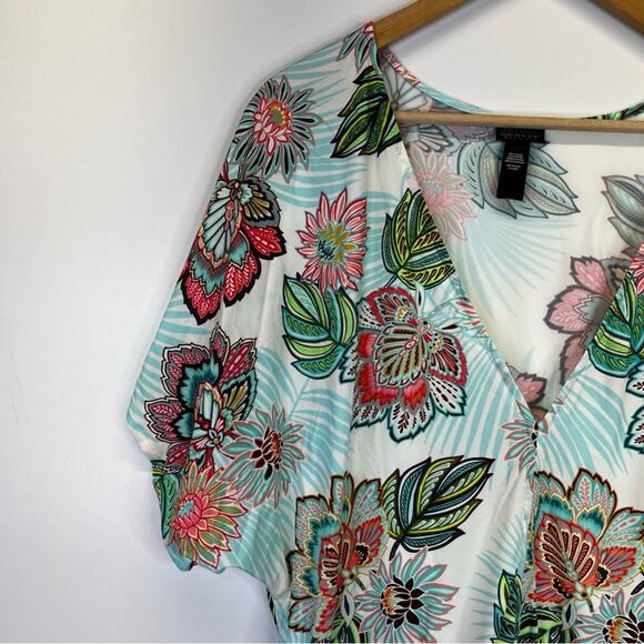 Coco Reef Adorn Printed Tiered Cover Up Swim dress multicolor - L - Picture 4 of 13